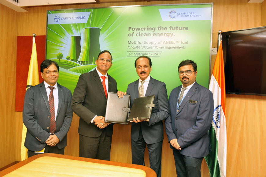Larsen & Toubro and Clean Core Thorium Energy announce Strategic Partnership in Clean Energy